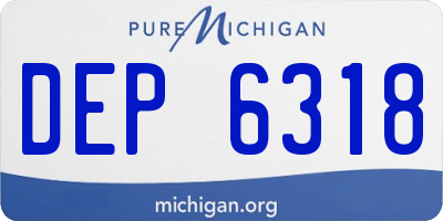MI license plate DEP6318