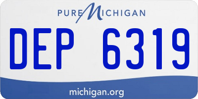 MI license plate DEP6319
