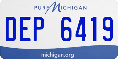 MI license plate DEP6419