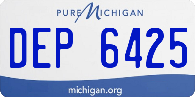 MI license plate DEP6425