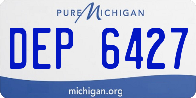 MI license plate DEP6427