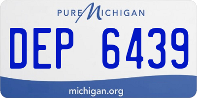 MI license plate DEP6439