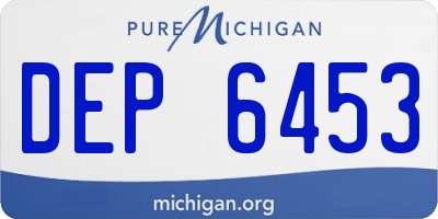 MI license plate DEP6453