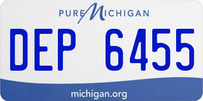 MI license plate DEP6455