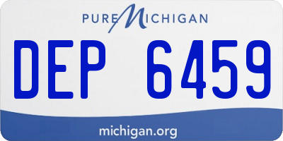 MI license plate DEP6459