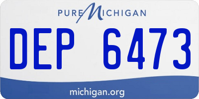 MI license plate DEP6473