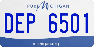 MI license plate DEP6501