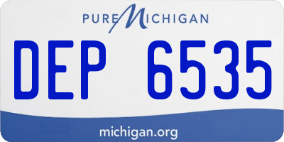MI license plate DEP6535