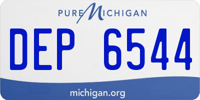 MI license plate DEP6544