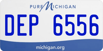 MI license plate DEP6556