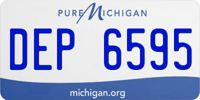 MI license plate DEP6595