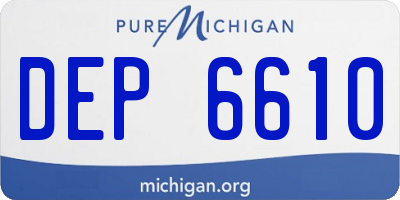 MI license plate DEP6610