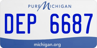 MI license plate DEP6687