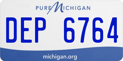 MI license plate DEP6764