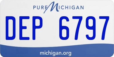 MI license plate DEP6797