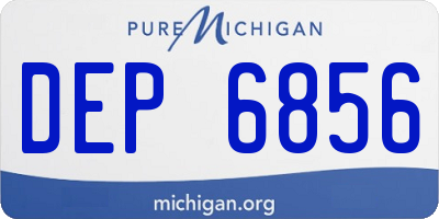 MI license plate DEP6856