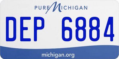 MI license plate DEP6884