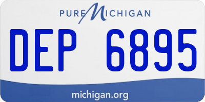 MI license plate DEP6895