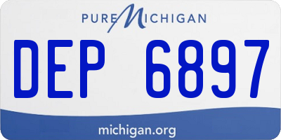 MI license plate DEP6897