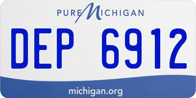 MI license plate DEP6912