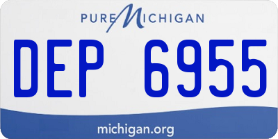 MI license plate DEP6955