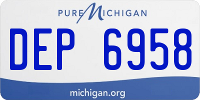 MI license plate DEP6958