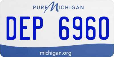 MI license plate DEP6960