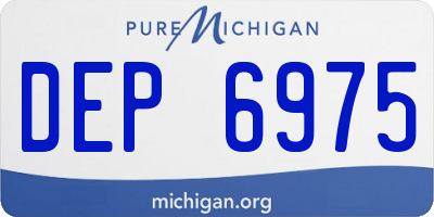 MI license plate DEP6975