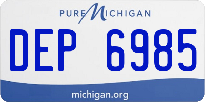 MI license plate DEP6985