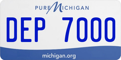 MI license plate DEP7000