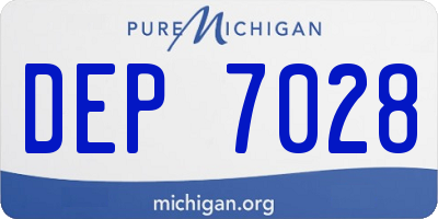 MI license plate DEP7028