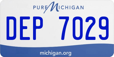 MI license plate DEP7029