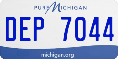 MI license plate DEP7044