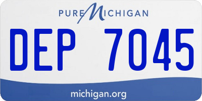 MI license plate DEP7045