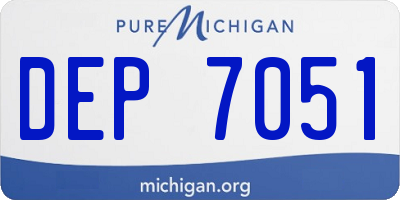 MI license plate DEP7051
