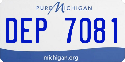 MI license plate DEP7081