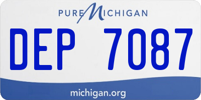 MI license plate DEP7087