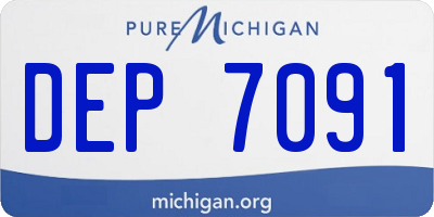 MI license plate DEP7091