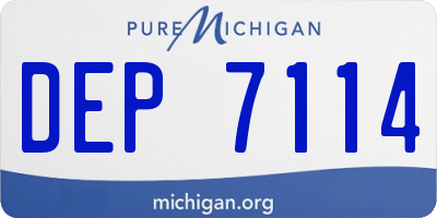 MI license plate DEP7114