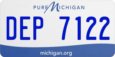 MI license plate DEP7122