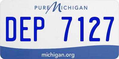 MI license plate DEP7127