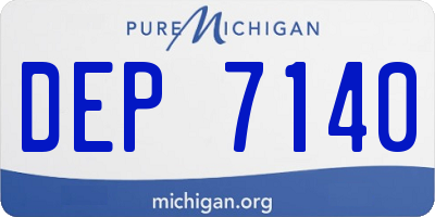 MI license plate DEP7140