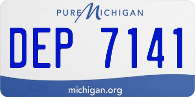 MI license plate DEP7141