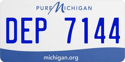 MI license plate DEP7144