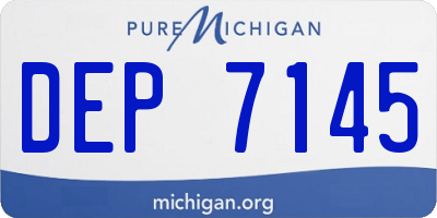MI license plate DEP7145