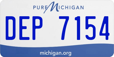 MI license plate DEP7154