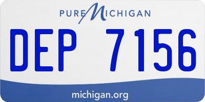 MI license plate DEP7156