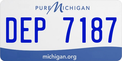 MI license plate DEP7187