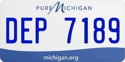 MI license plate DEP7189