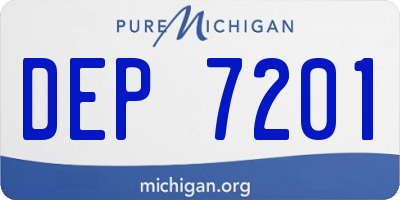 MI license plate DEP7201